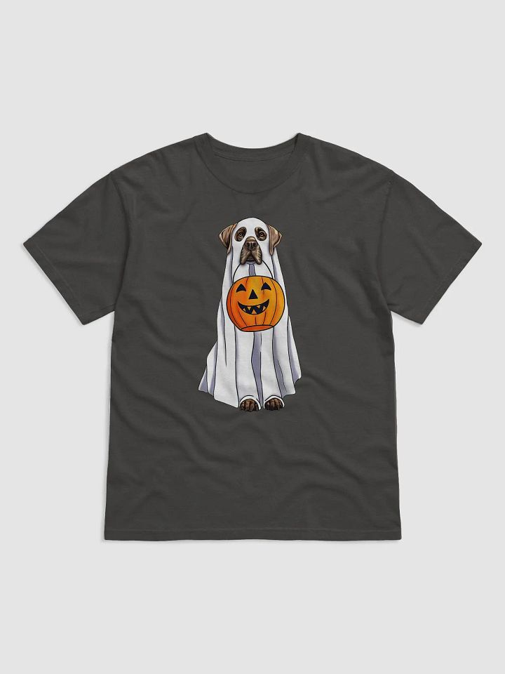 Great Dane Halloween Tee | Funny Fall & Halloween Great Dane Wearing a Ghost Costume with Pumpkin Basket product image (7)