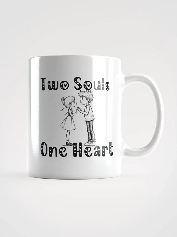 Two Souls One Heart White Glossy Mug product image (1)