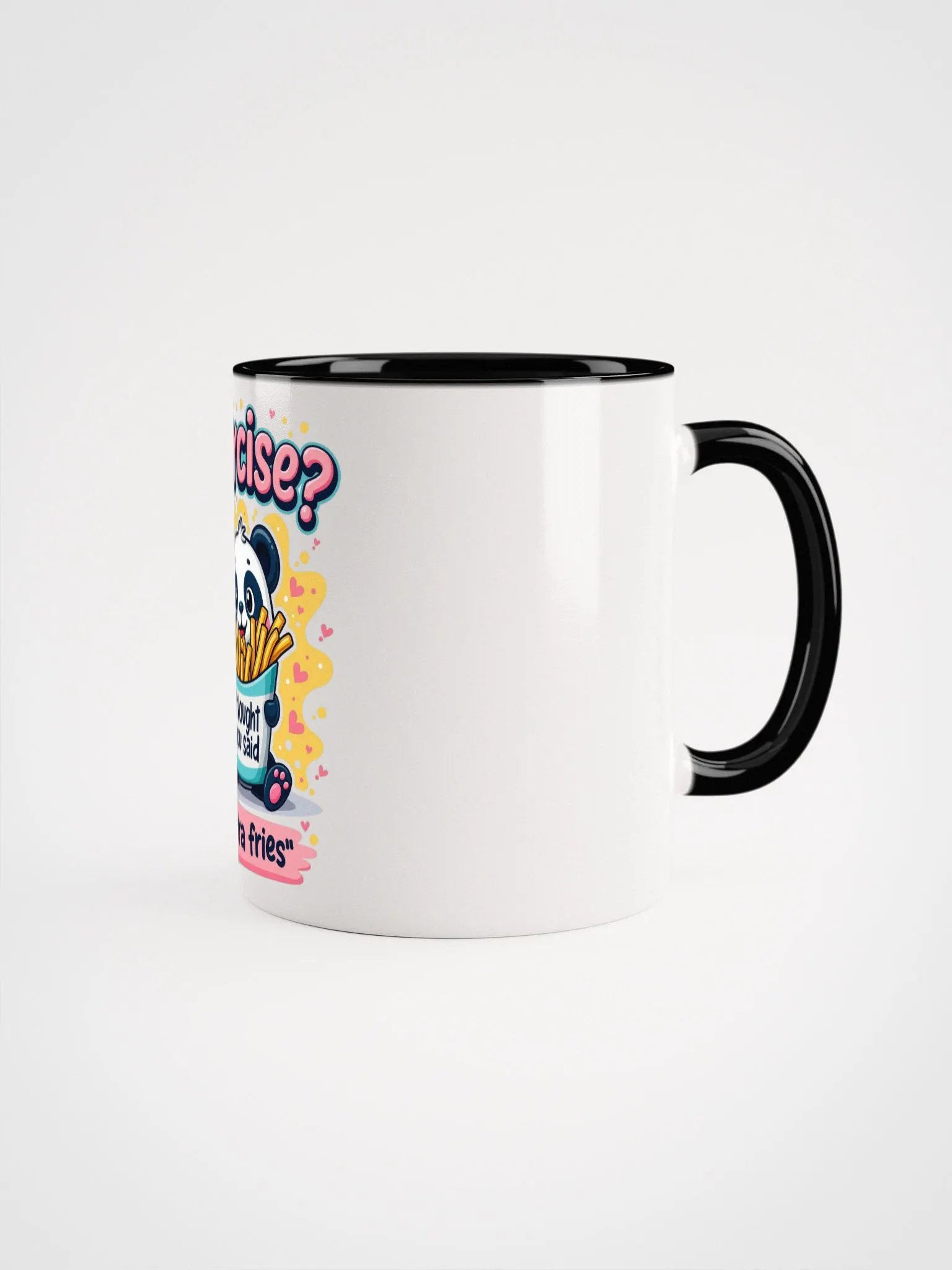 Extra Fries Panda Ceramic Mug product image (2)