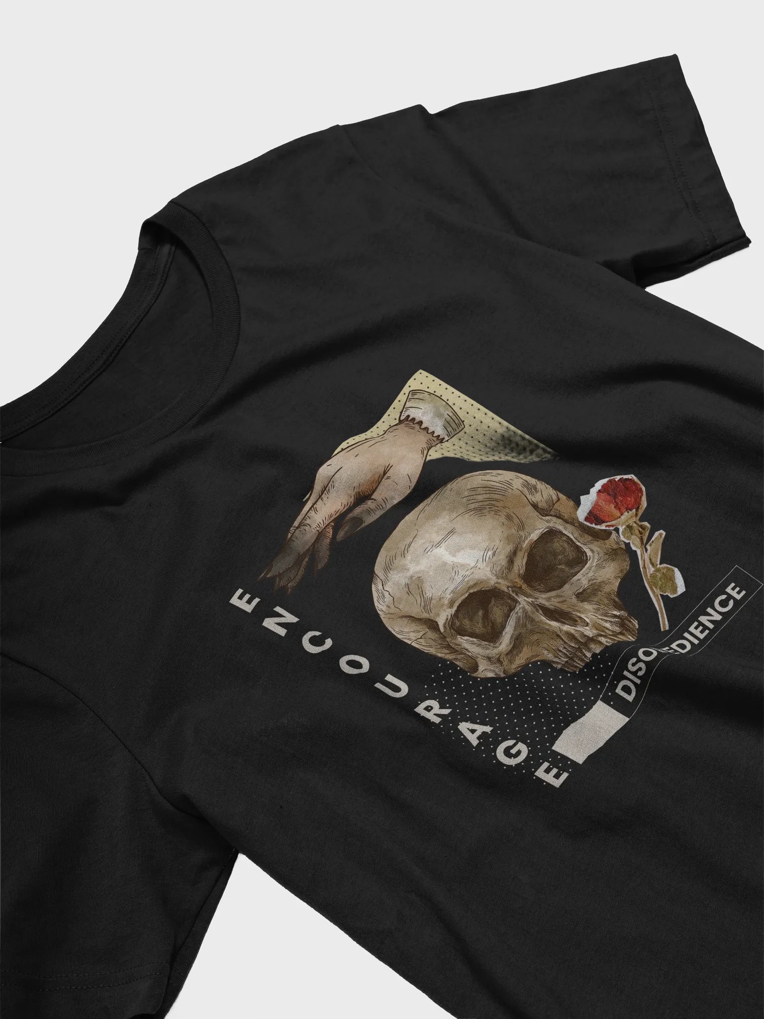 Encouraging Disobedience Skull T-Shirt product image (22)