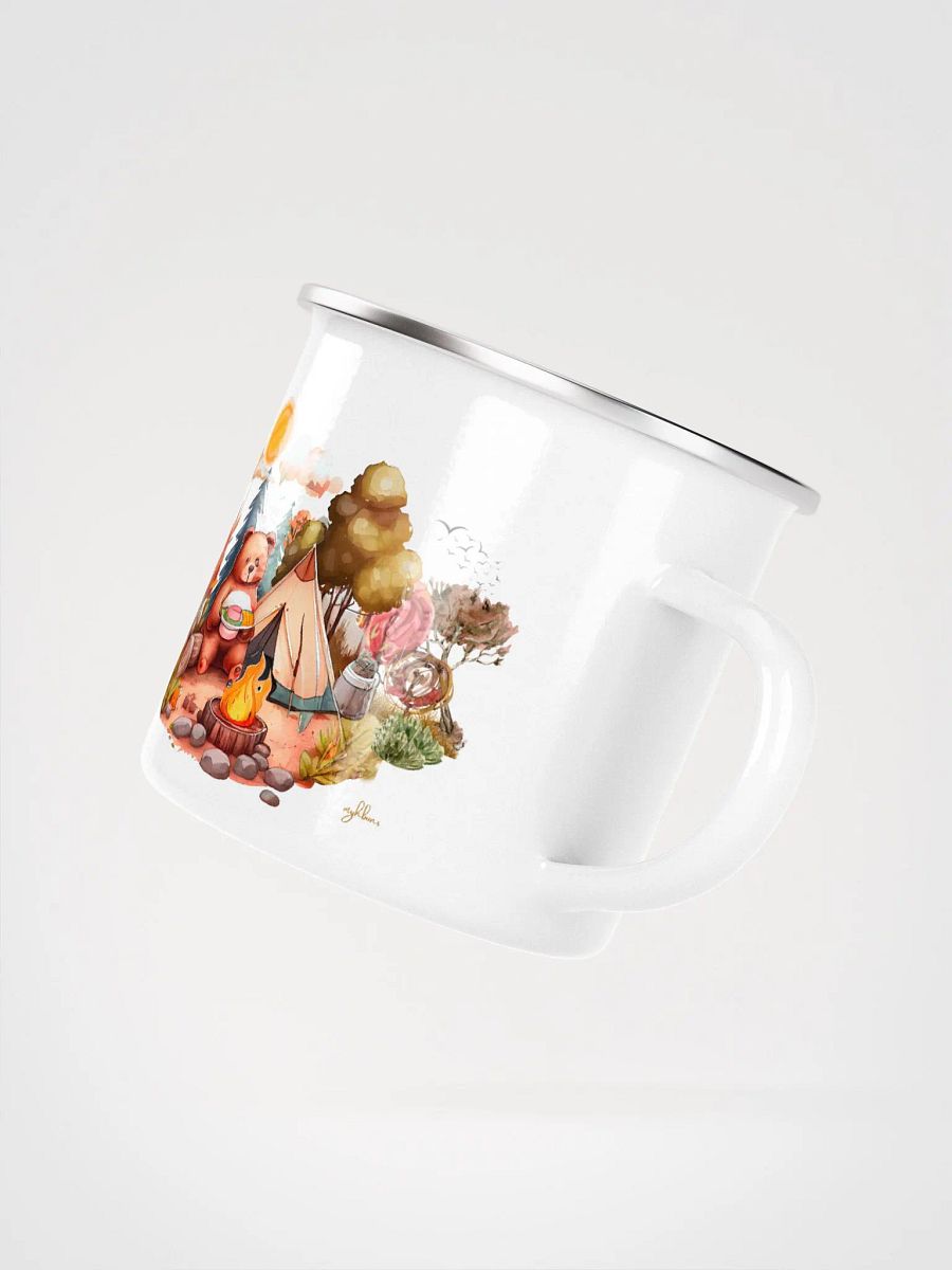 Minimalist Camping Bear Enamel Mug | Adventure-Inspired Drinkware product image (3)