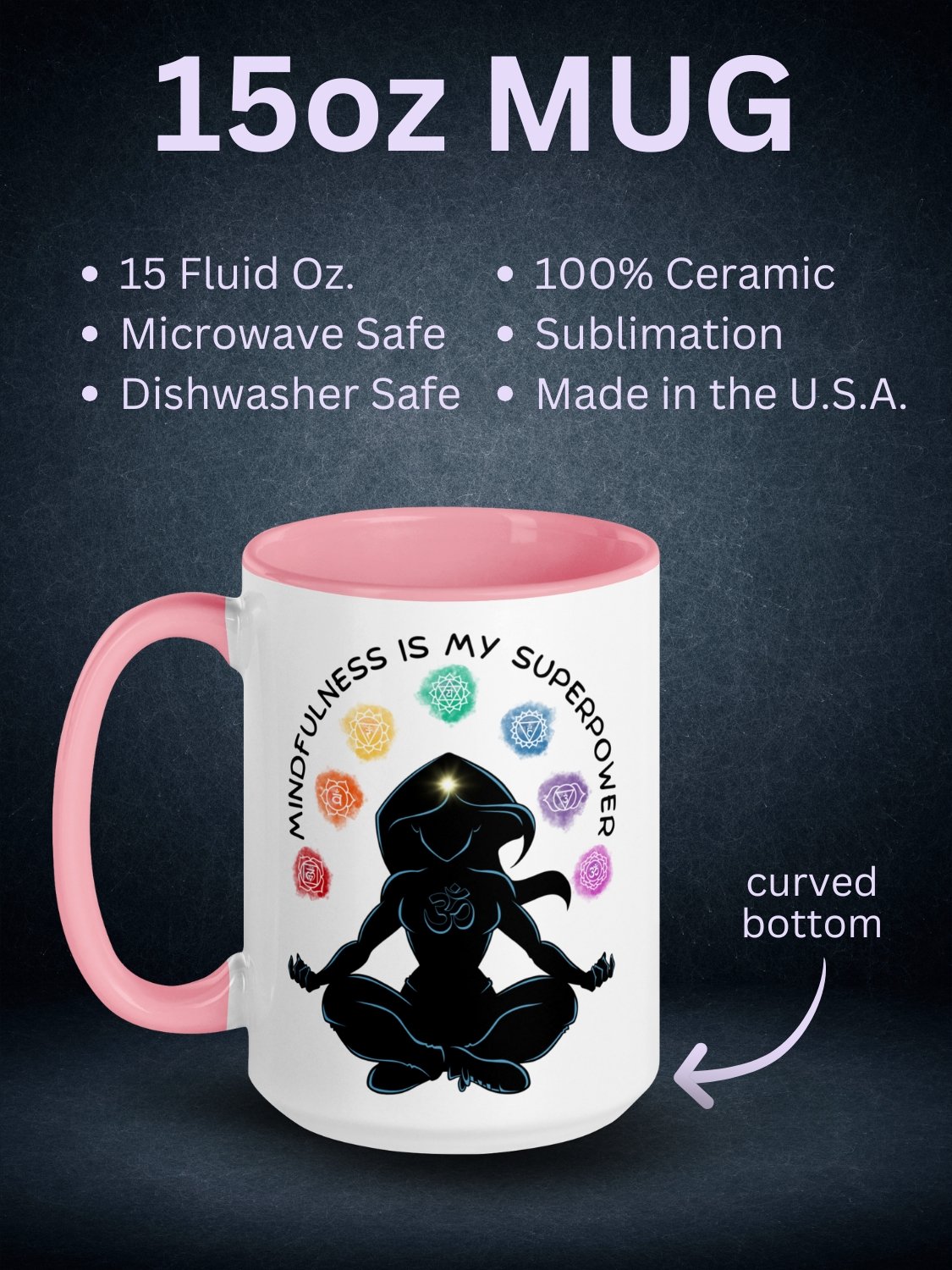 Mindfulness Is My Superpower Ceramic Mug product image (4)
