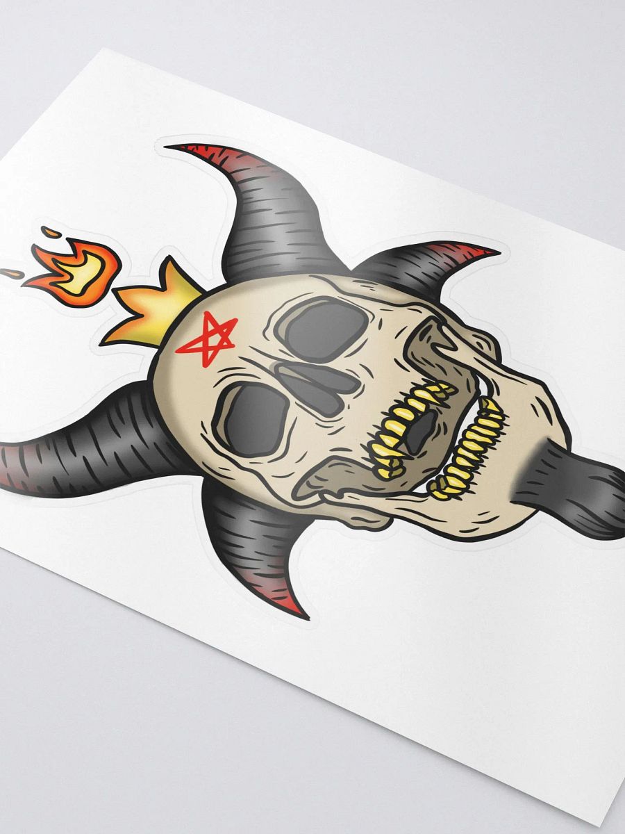 Baphomet Skull Sticker (No Background) product image (3)
