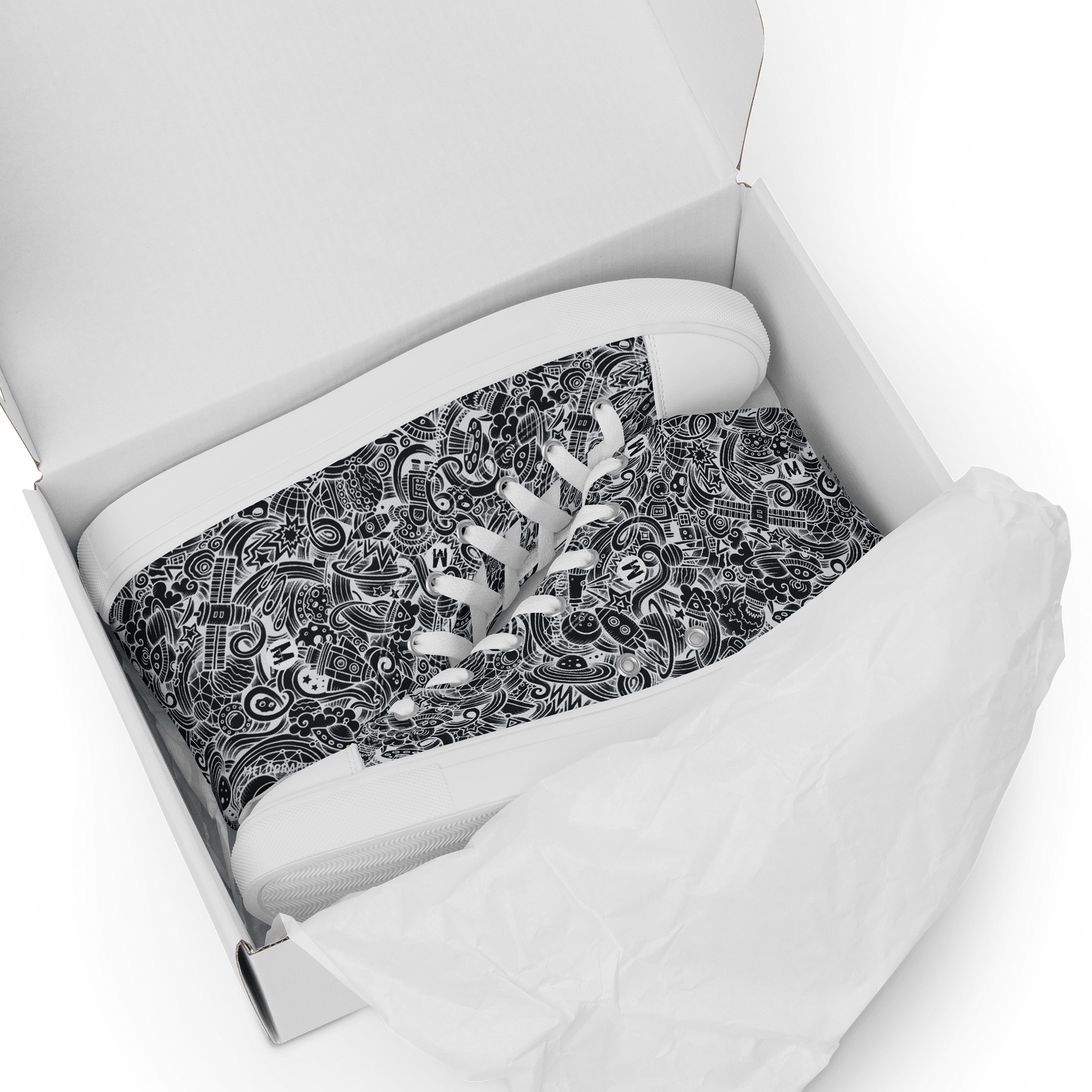 Dark Space Scribble - Women's High Tops | #MadeByMELO product image (5)
