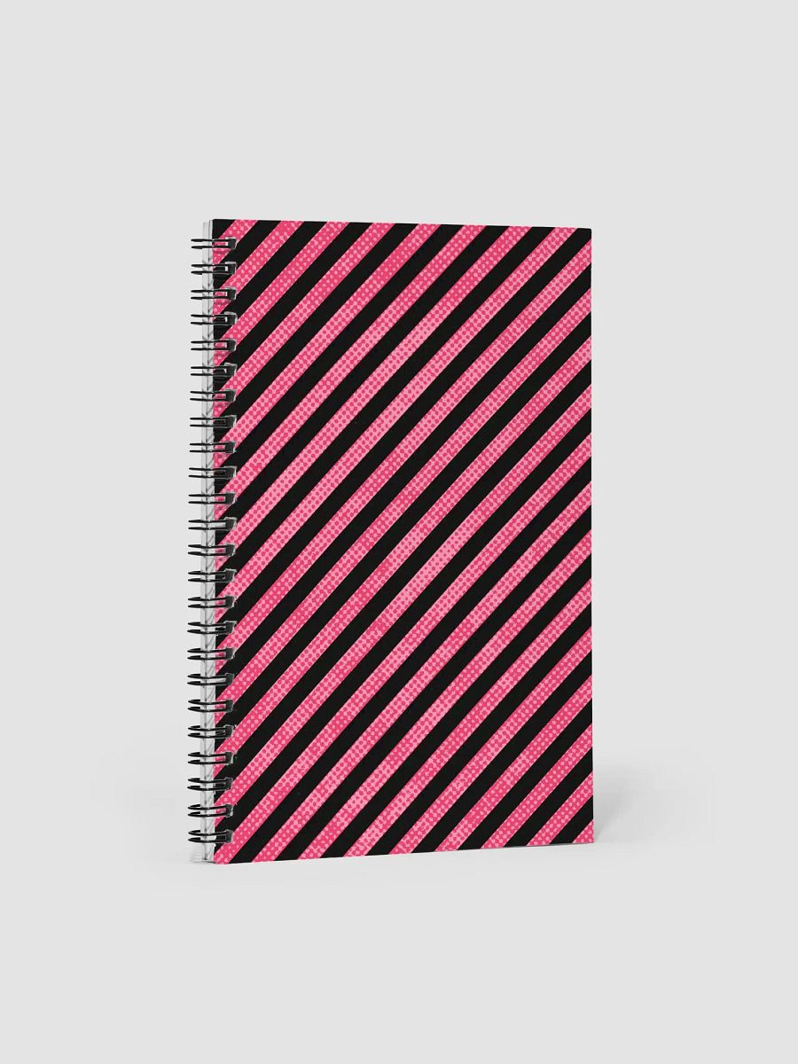 Pink & Black Grunge Stripes Spiral Notebook Great For Journaling product image (2)