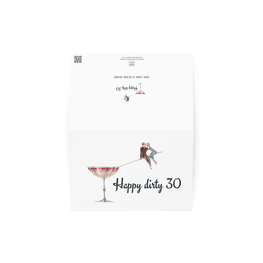 Vintage Dirty 30 Cocktail Greeting Card product image (3)