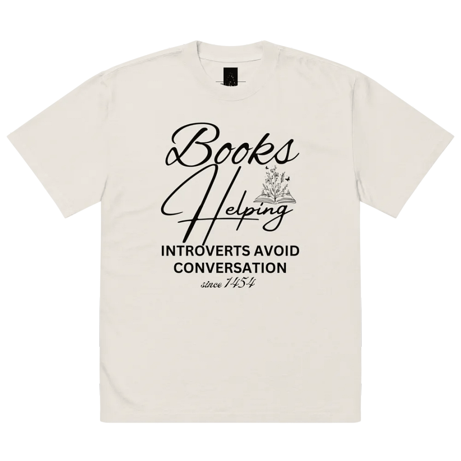 Books Helping Introverts Avoid Conversation Boxy Tee product image (31)