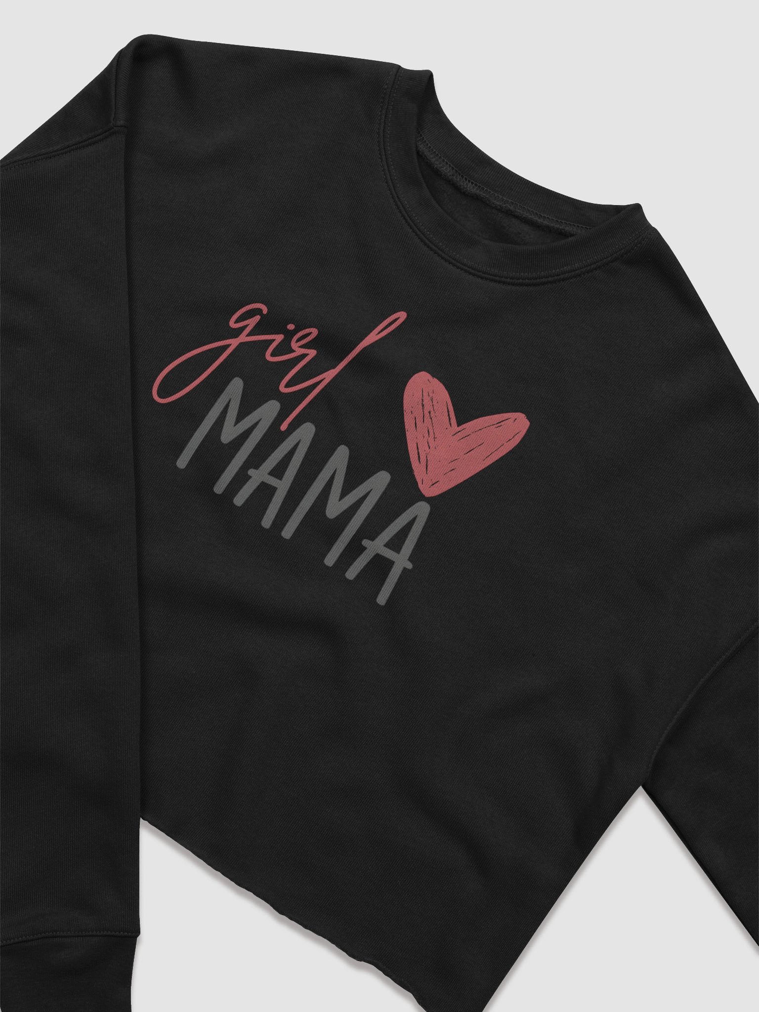 Girl Mama Crop Top | Cute Minimalist Script Design | Trendy Mother Daughter Tee product image (2)