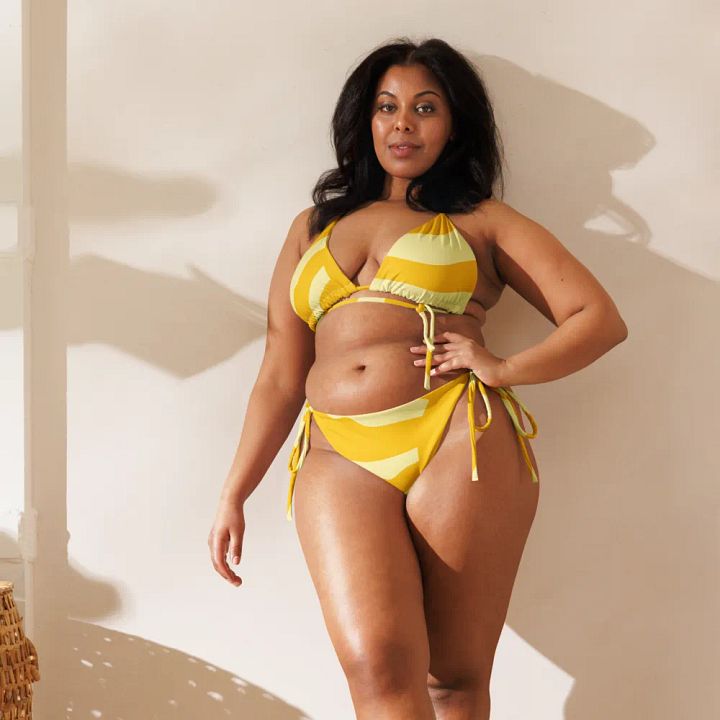 All-Over Print String Bikini - Sunny Yellow product image (1)