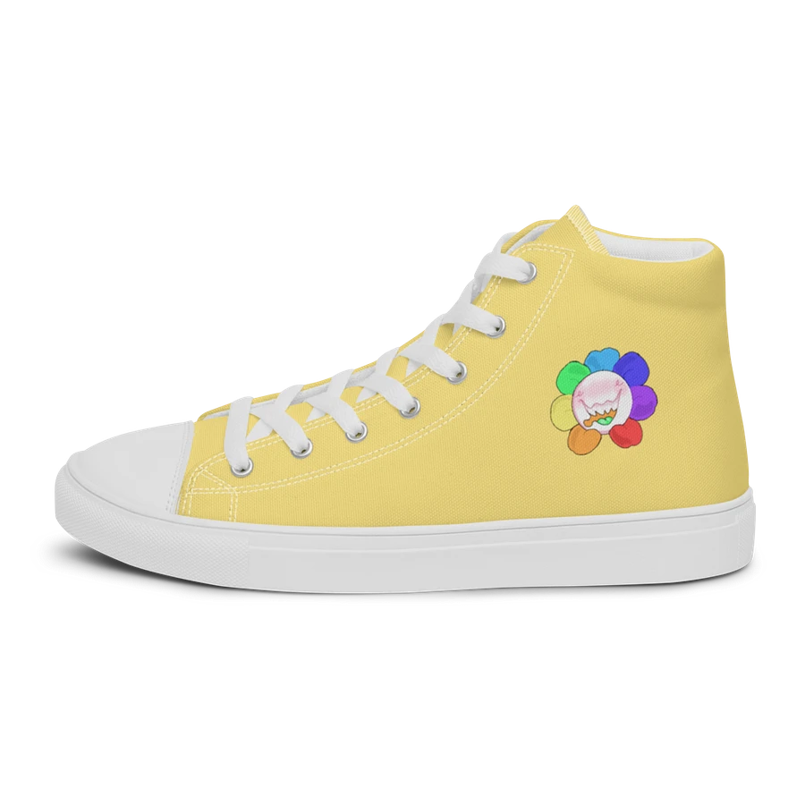 Pastel Yellow and White Flower Sneakers product image (7)