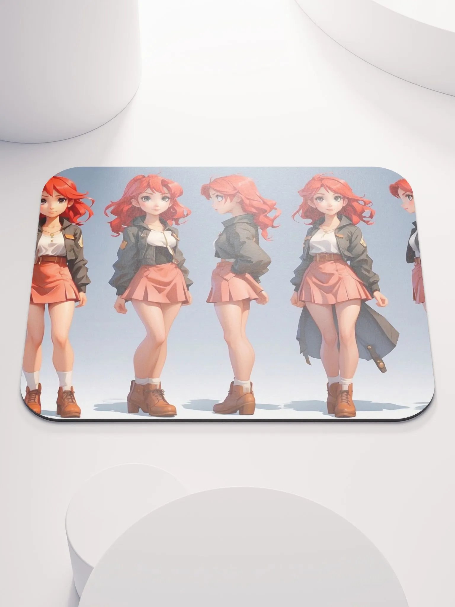 Trendy Redhead Character Mouse Pad product image (1)