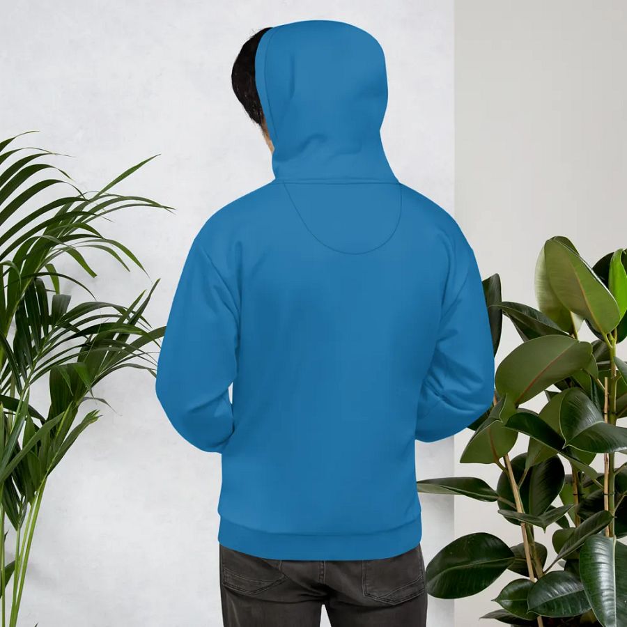 Plain Atlantic Blue True Summer Unisex Recycled Polyester Heavyweight Premium Hoodie by Treasure Pie product image (11)
