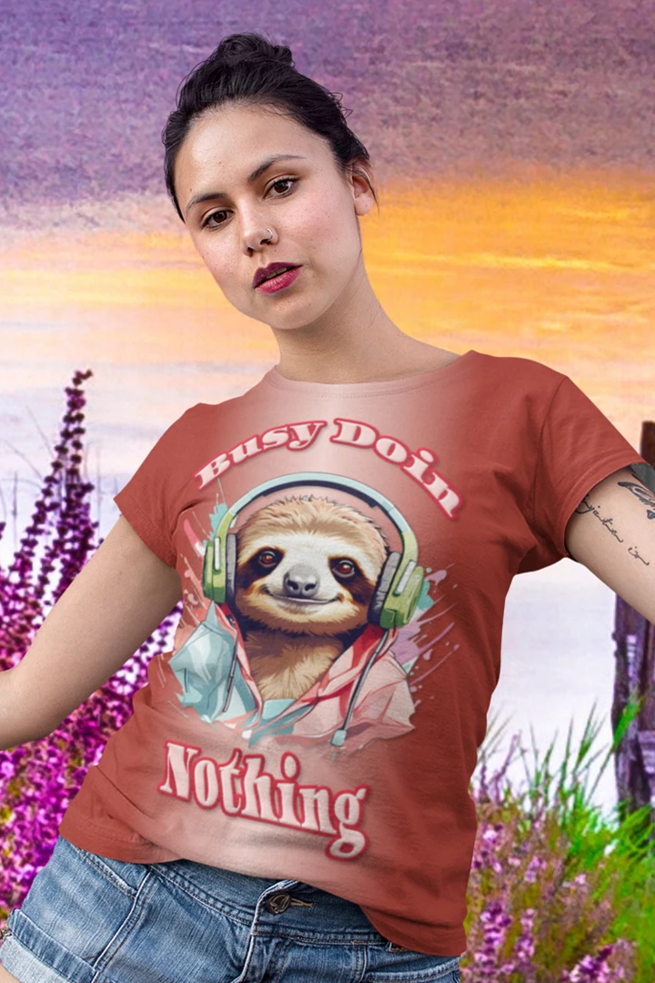 Busy Doin Nothin Sloth All Over Print T-shirt product image (1)