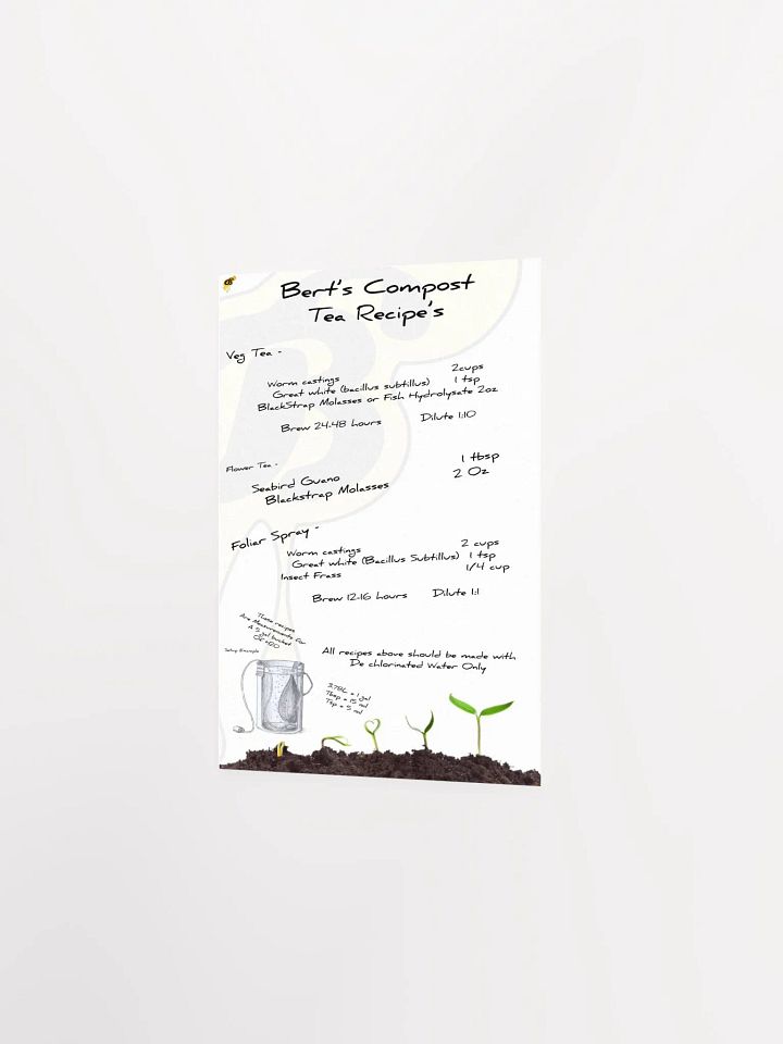 Bert's Compost Tea Recipes Card product image (2)