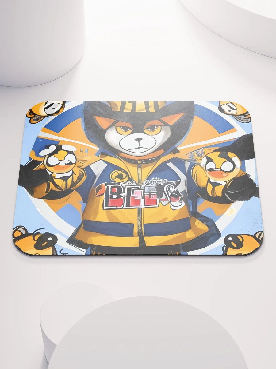 Buzzing Raccoon Sports Mouse Pad product image (1)