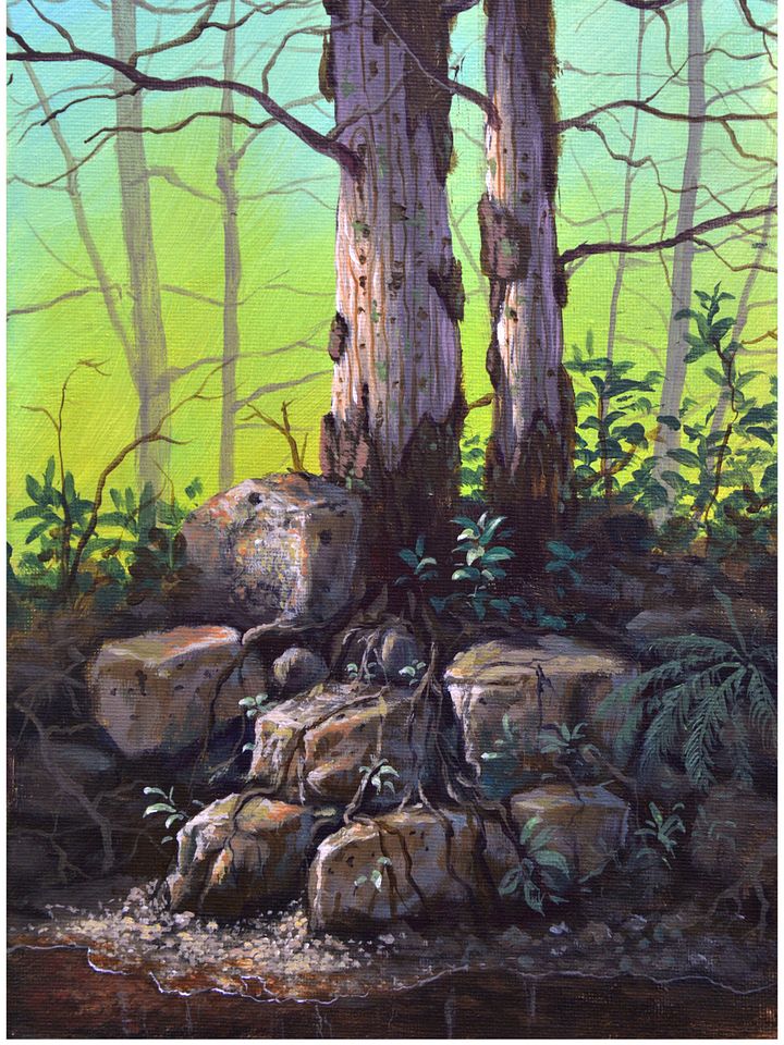 DOWNLOADABLE Acrylic Painting Tutorial - Realistic Riverbank product image (1)