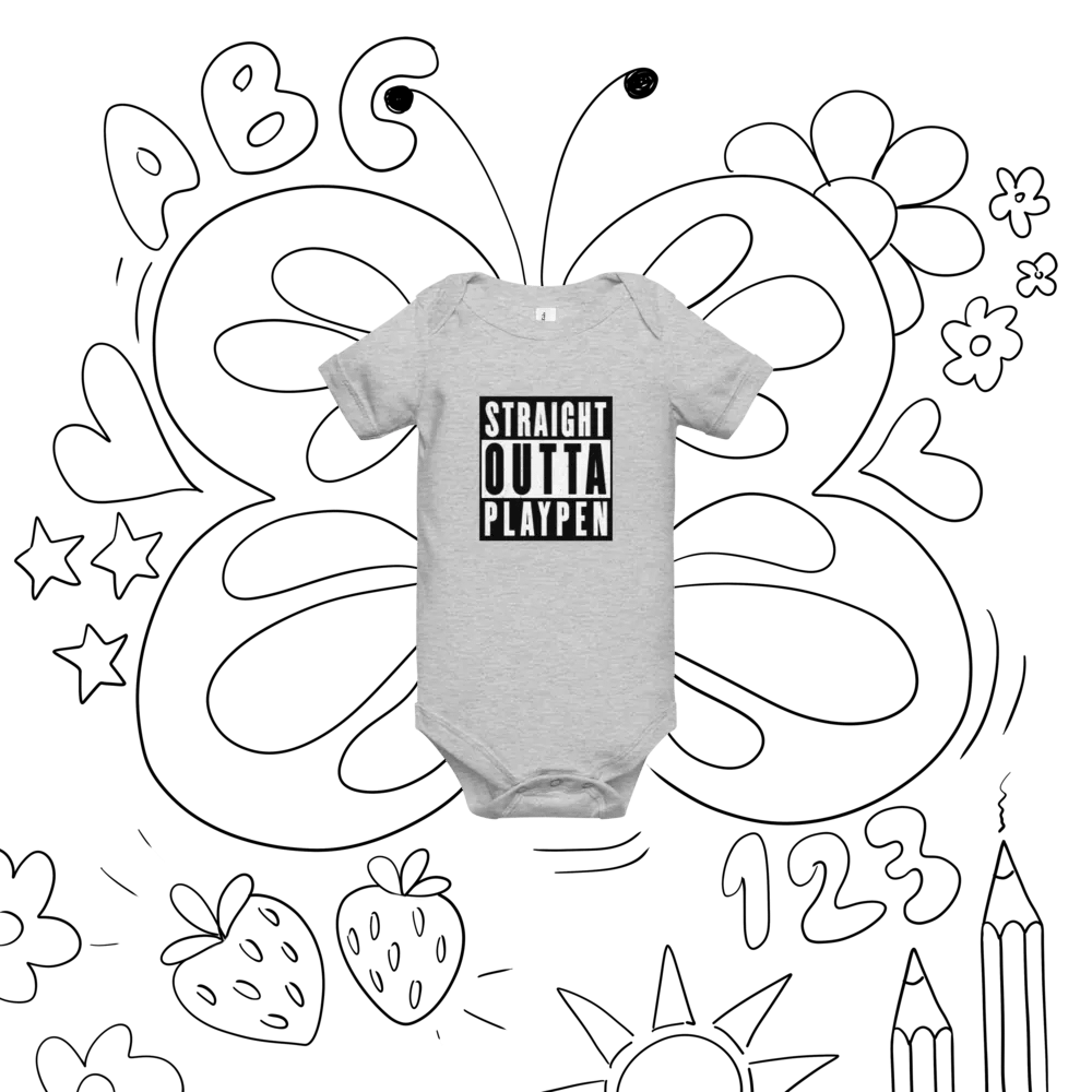 Straight Outta Playpen Baby Onesie product image (38)