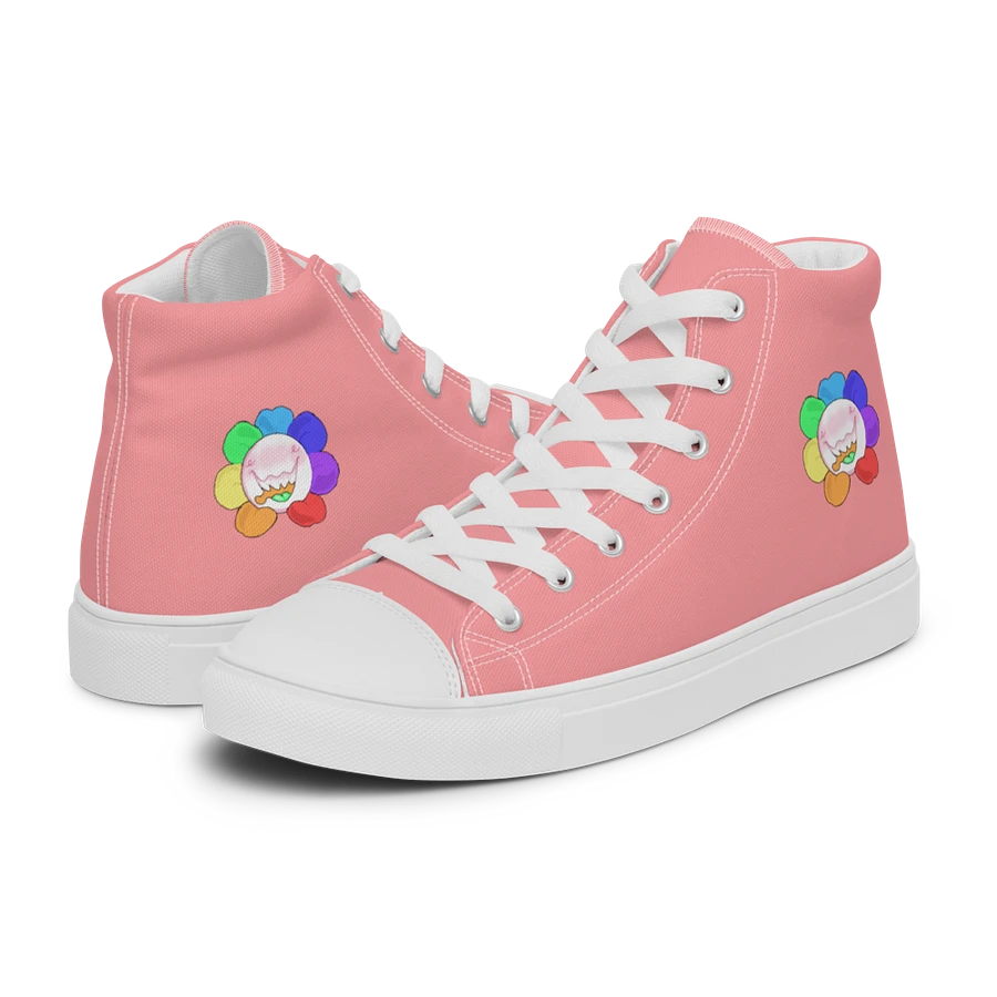 Pastel Red and White Flower Sneakers product image (16)