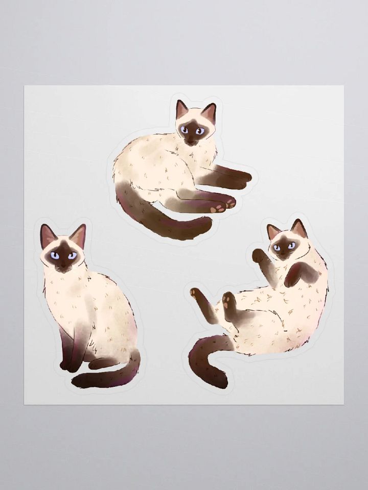 Siamese Cats Kiss Cut Stickers Set product image (2)