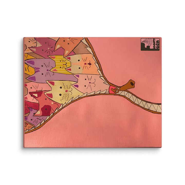 "Unleash The Cats" Canvas Print (Pink) product image (1)