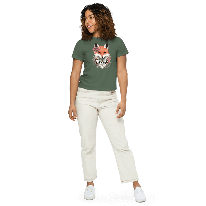 Flower Fox Sneak High-Waisted T-Shirt product image (22)