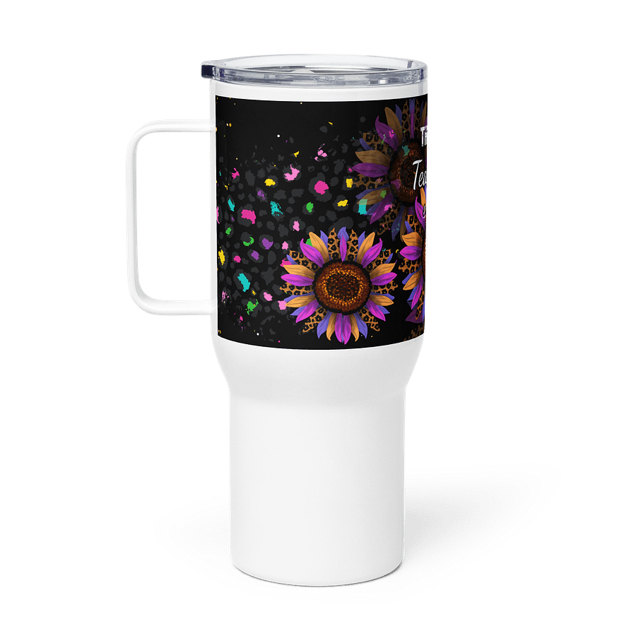 bright pinks sunflower best Teacher Travel Mug gift for all teachers product image (1)