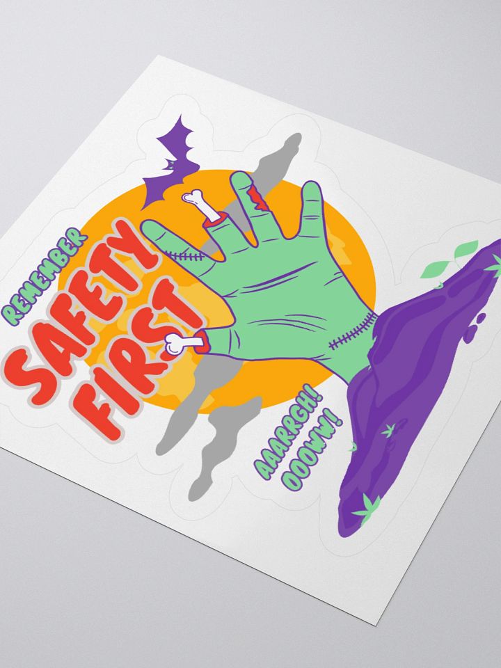 Safety First Zombie Sticker product image (1)
