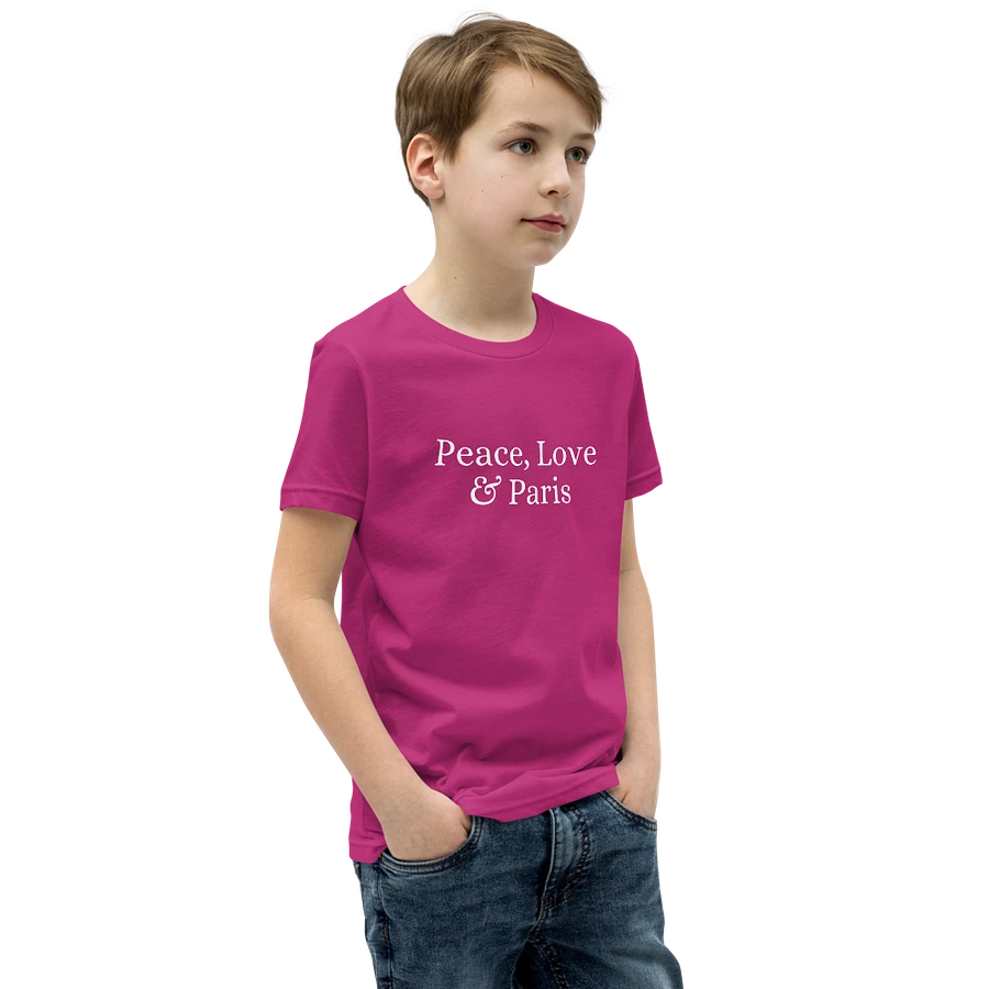 Peace, Love and Paris Youth T-Shirt product image (3)