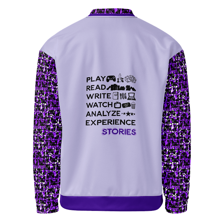 Experience Stories Unisex Bomber Jacket (Purple, Melrose, and Black) product image (2)