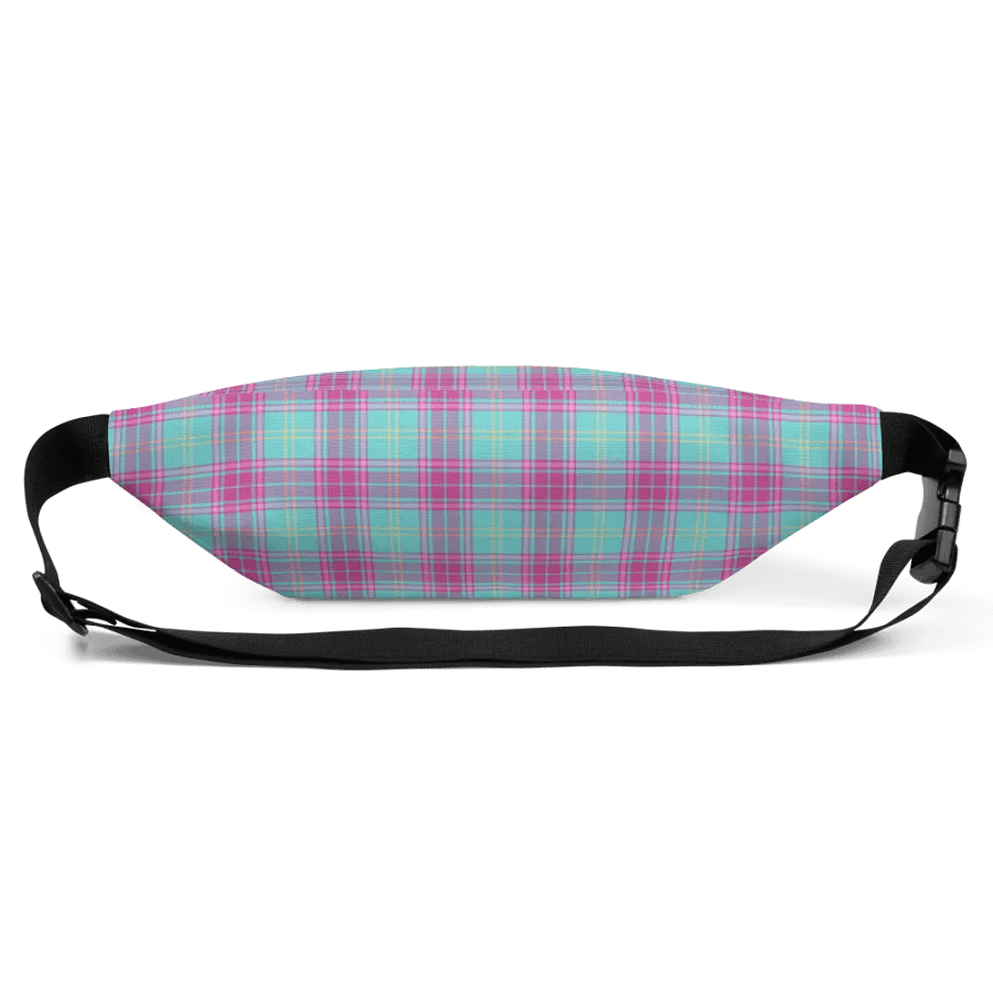 Hot Pink and Aqua Plaid Fanny Pack product image (4)