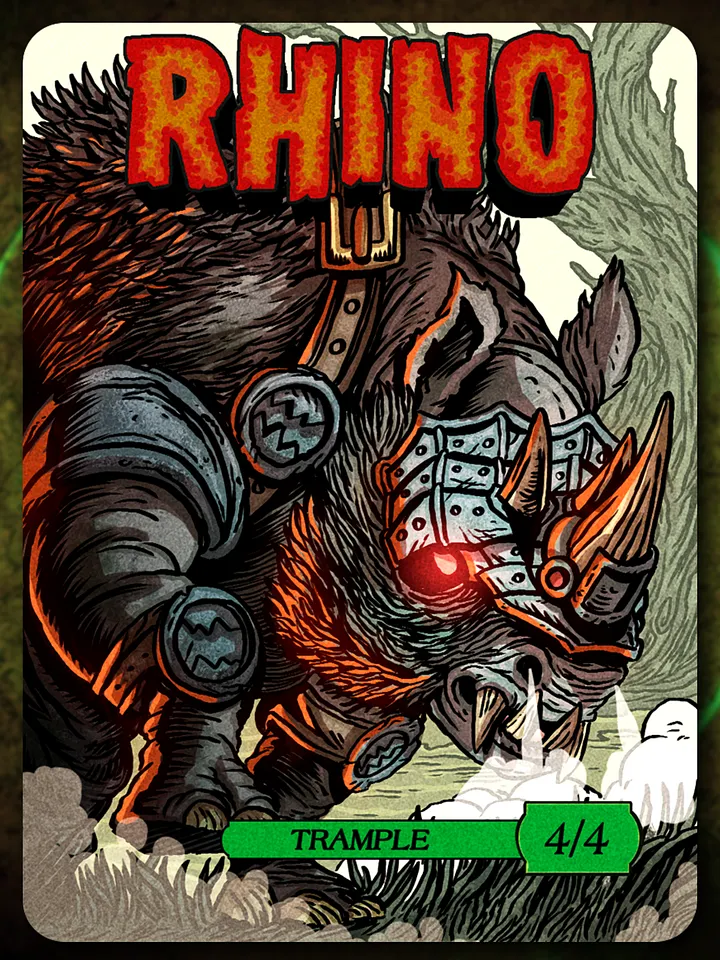 Rhino 4/4 Trample Full Art Token product image (1)
