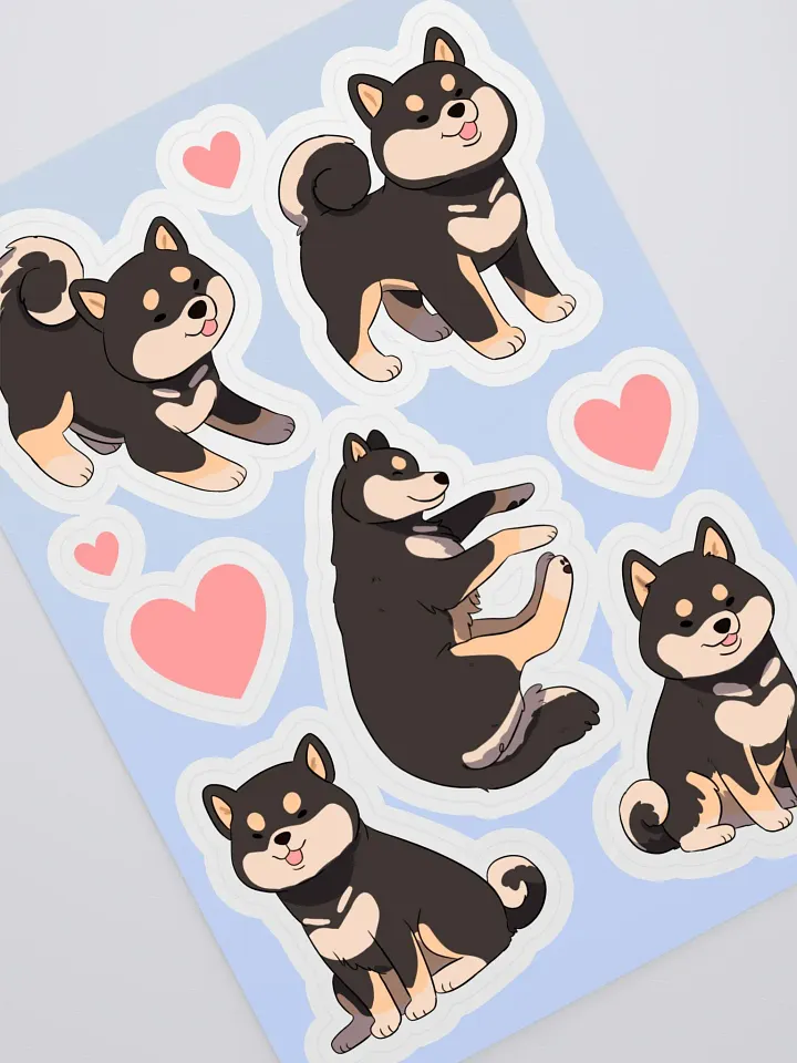 Whimsical Shiba Inu Kiss-Cut Sticker Sheet product image (2)