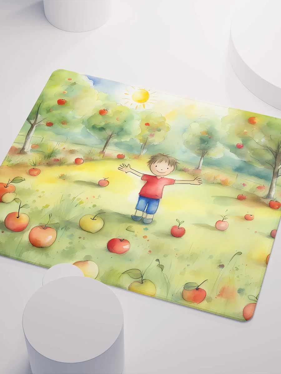 Happy Child in Apple Garden, Gaming Mouse Pad, 2 Sizes product image (3)
