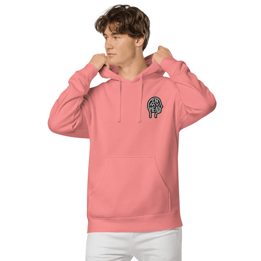 In My Head (L.C. bubble design 2) embroidered pigment hoodie product image (6)