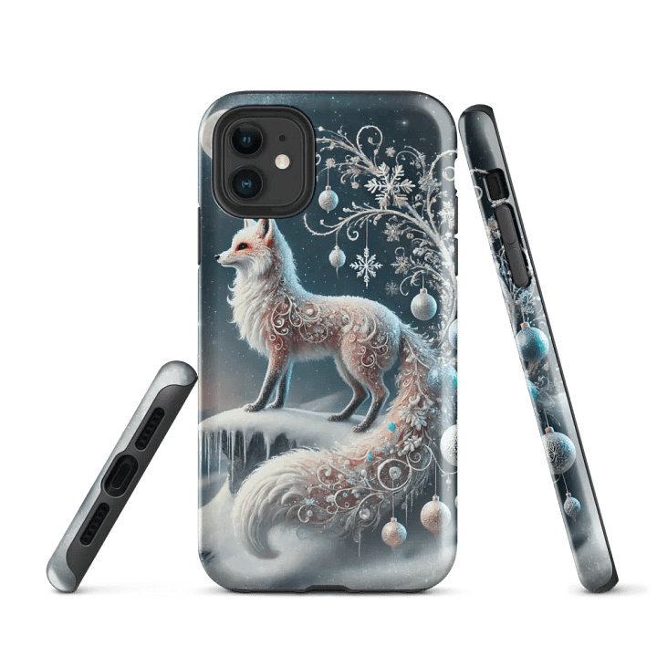 Winter Enchanted Fox iPhone Tough Case – Majestic Snow Guardian product image (1)
