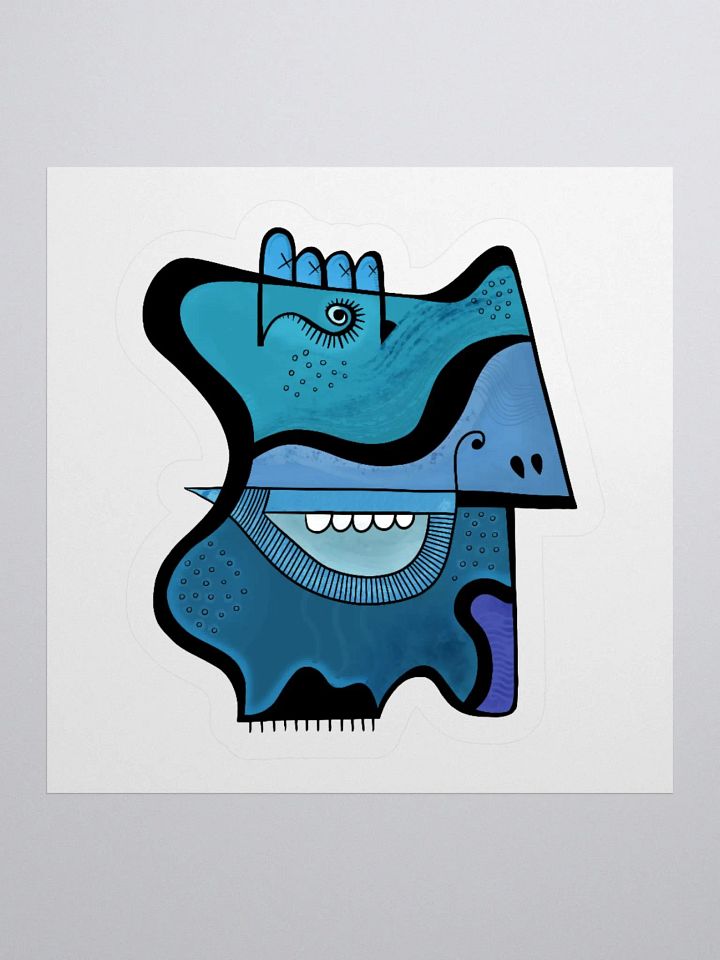 Blue Face Sticker product image (1)