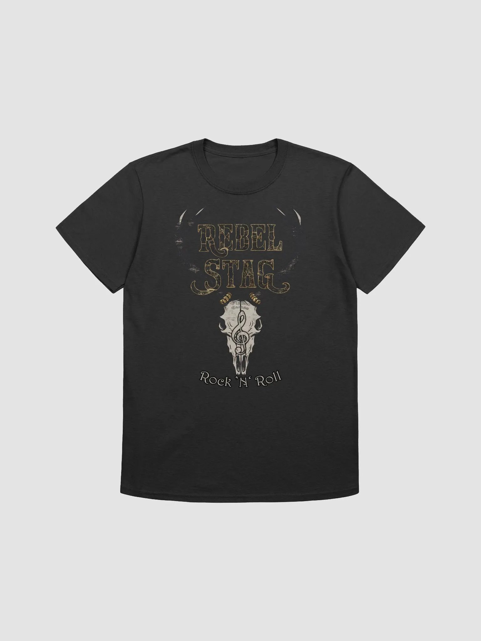 Rebel Stag Rock N Roll Skull Soft Tee product image (1)