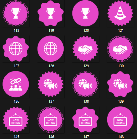 Super Huge PINK Role Icon Pack product image (3)