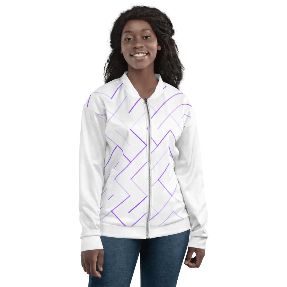 Geometric Melange All-Over Bomber Jacket product image (8)