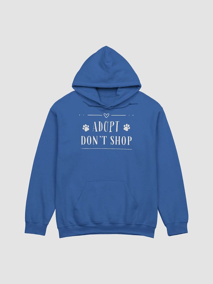 Adopt Don't Shop, off-white letters on Gildan 18500 Hoodie product image (2)