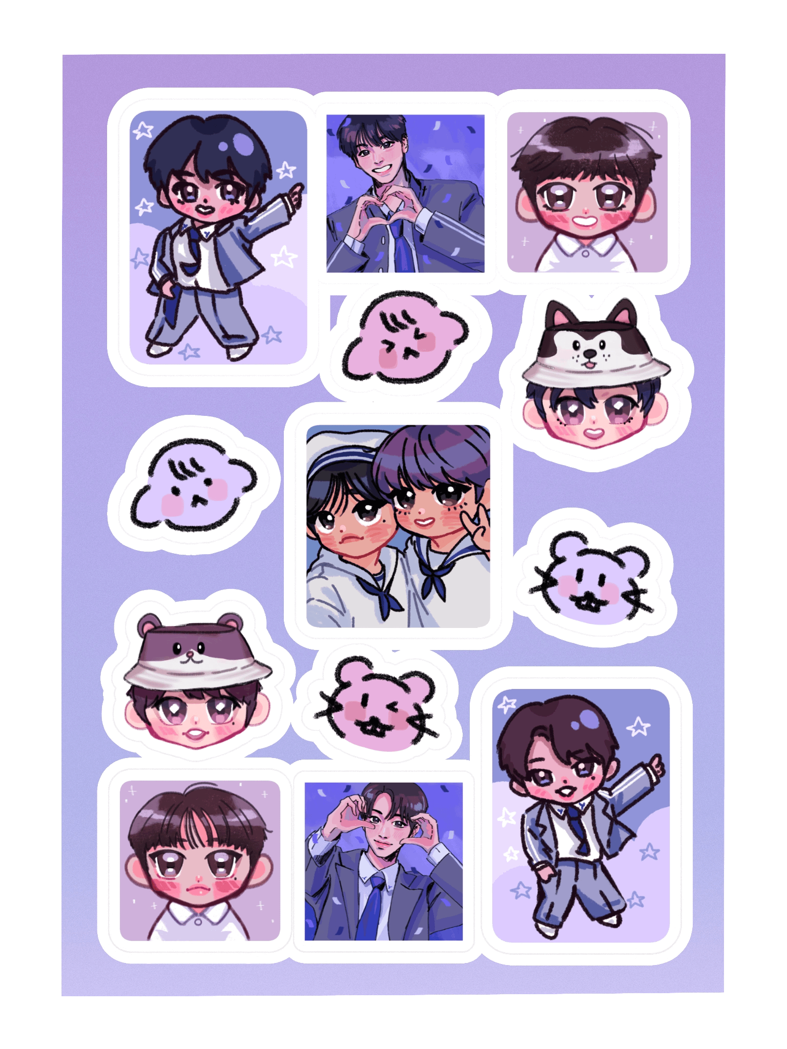 hyeop & dongyun b2p stickers product image (3)