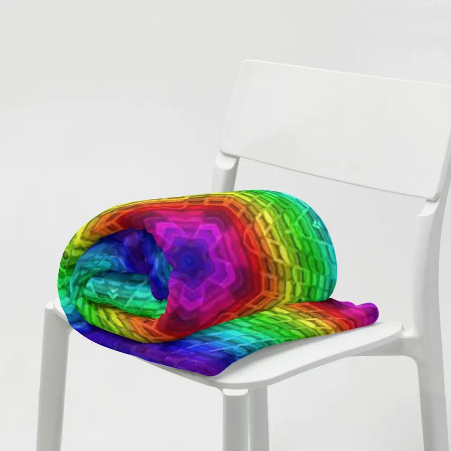 Colorful Hexagons Throw Blanket product image (19)