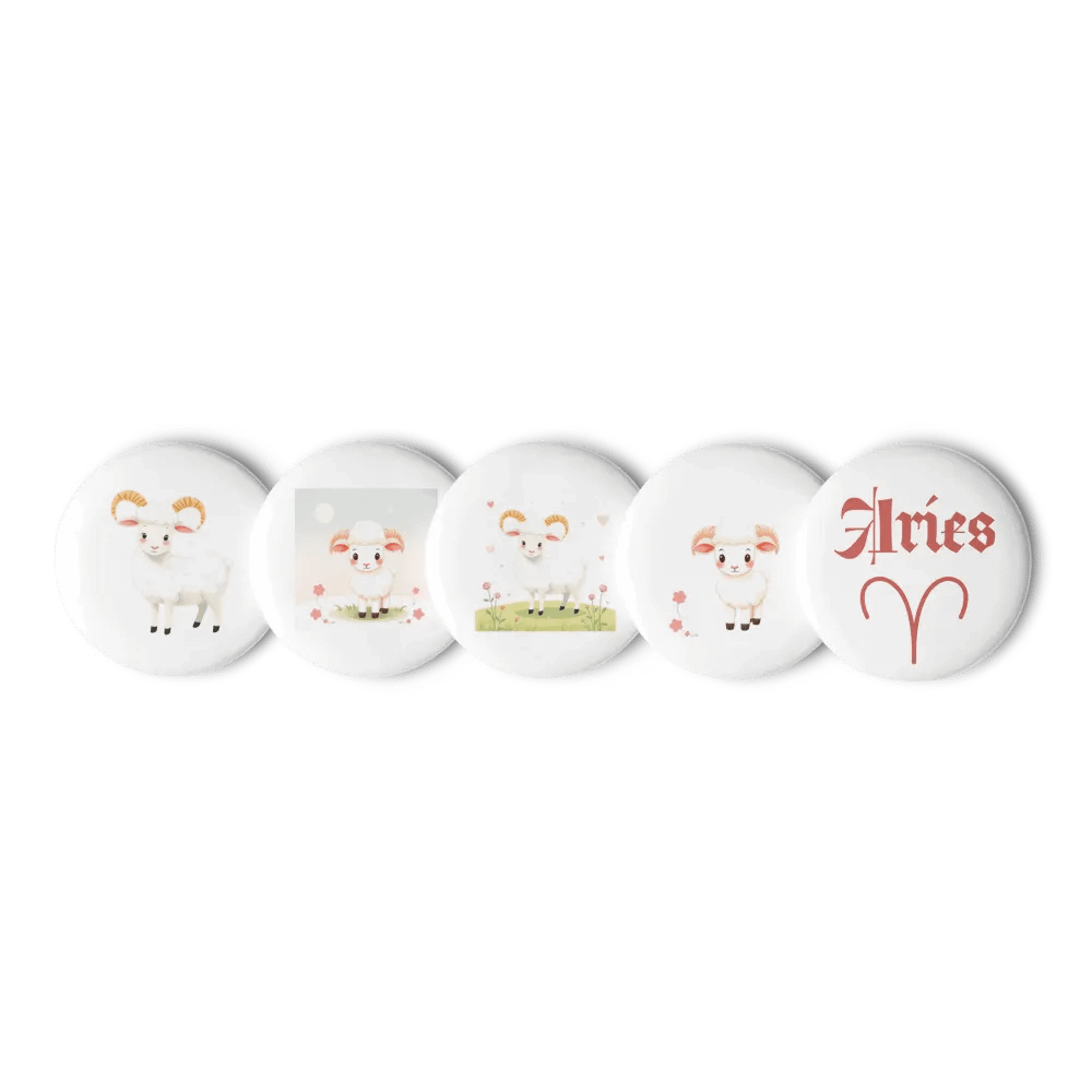 Fluffy Sheep Pin Button Set product image (1)