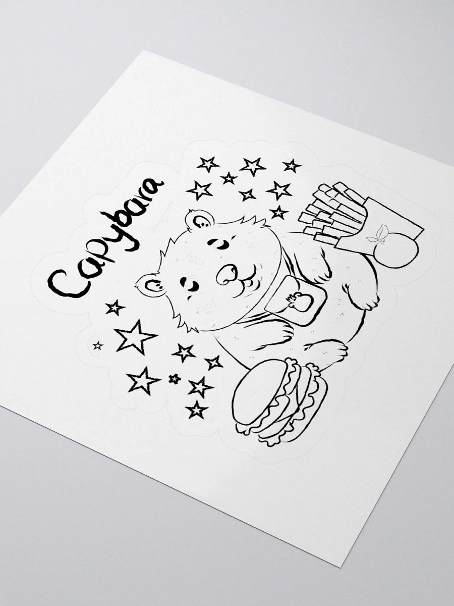 Capybara's Lunch Break Kiss Cut Stickers product image (7)