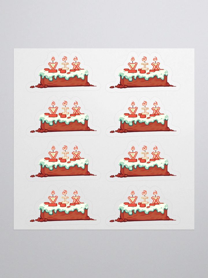 8x "I'll Make a Cake" /w Candles Sticker Pack product image (1)