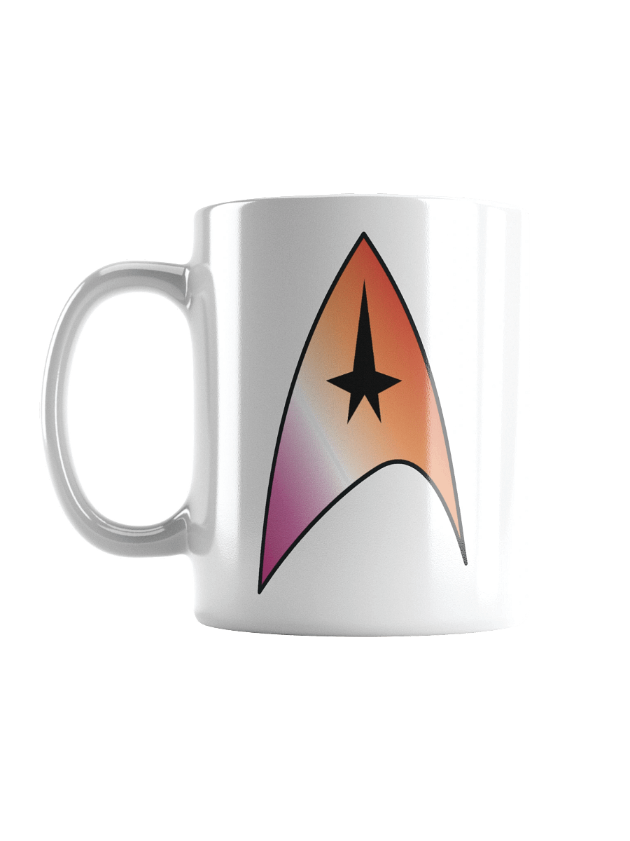 Lesbian Pride Gradient Starfleet Mug product image (6)