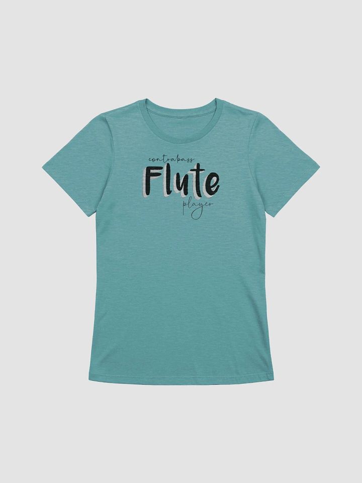 3D ContraBass Flute Player Typography Tee – Women’s Fit product image (1)