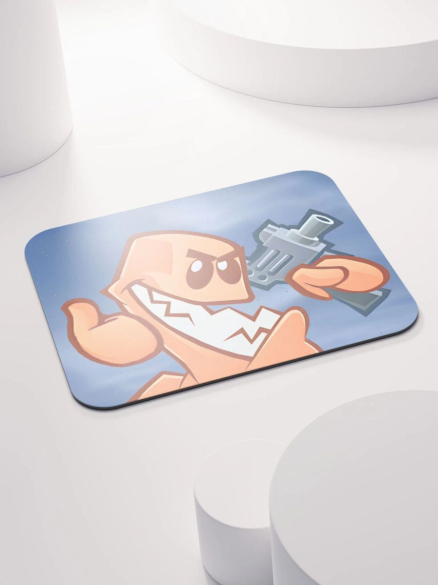 Worm With Uzi | Reactions | Mouse Pads product image (4)