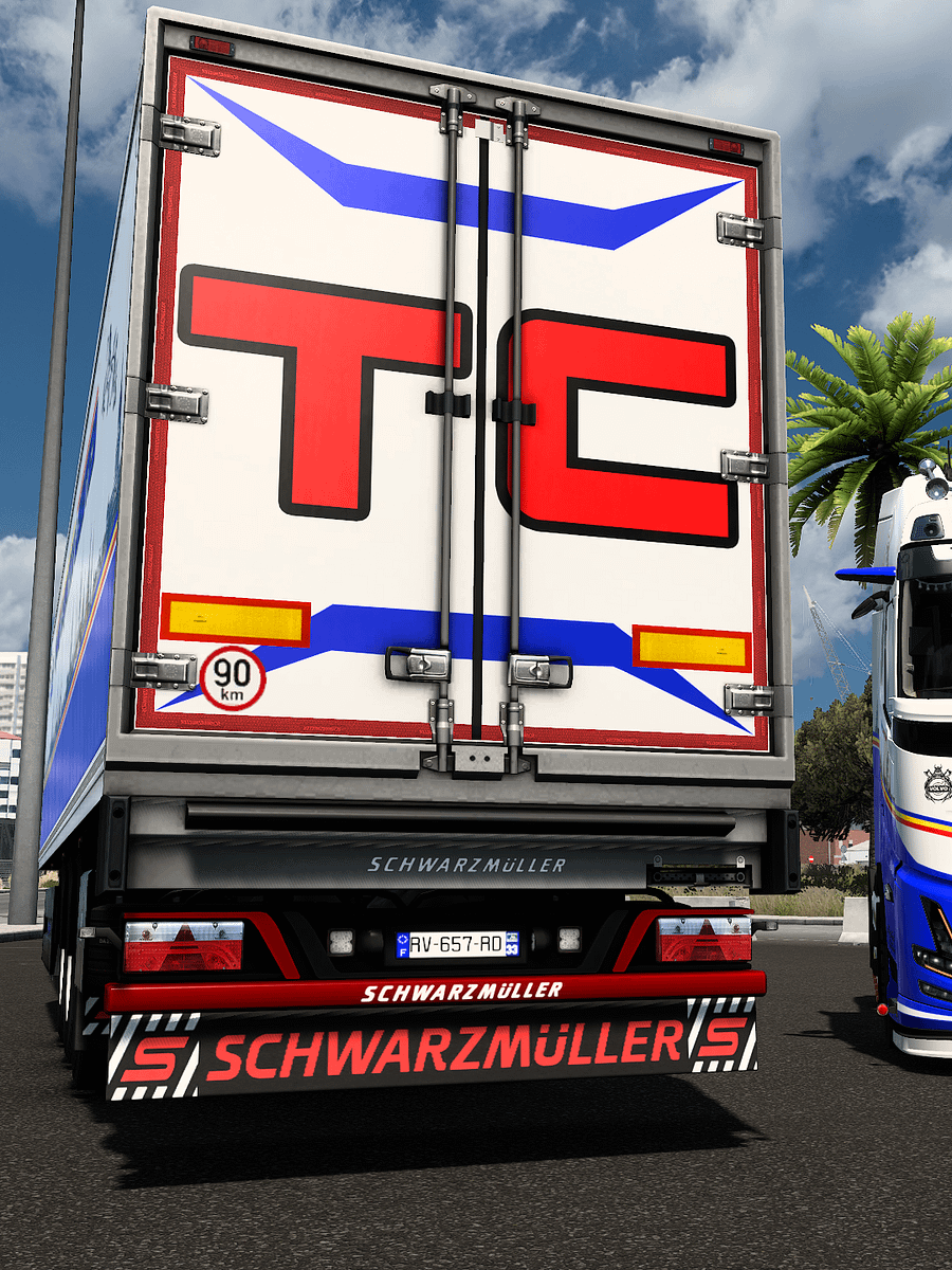 ETS2 Skin - Volvo FH6 Aero XL Trans Carpathic Logistics & Schwarzmüller Trailer Skin 8K product image (7)