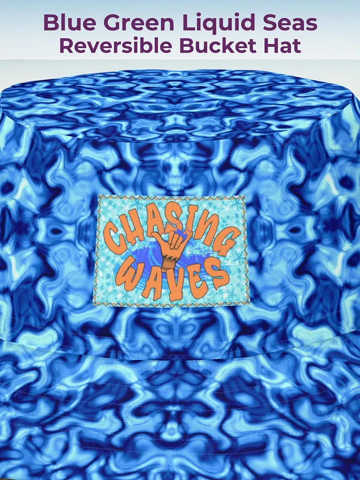 Liquid Blue Green Seas Reversible All-Over Print Bucket Hat product image (2)